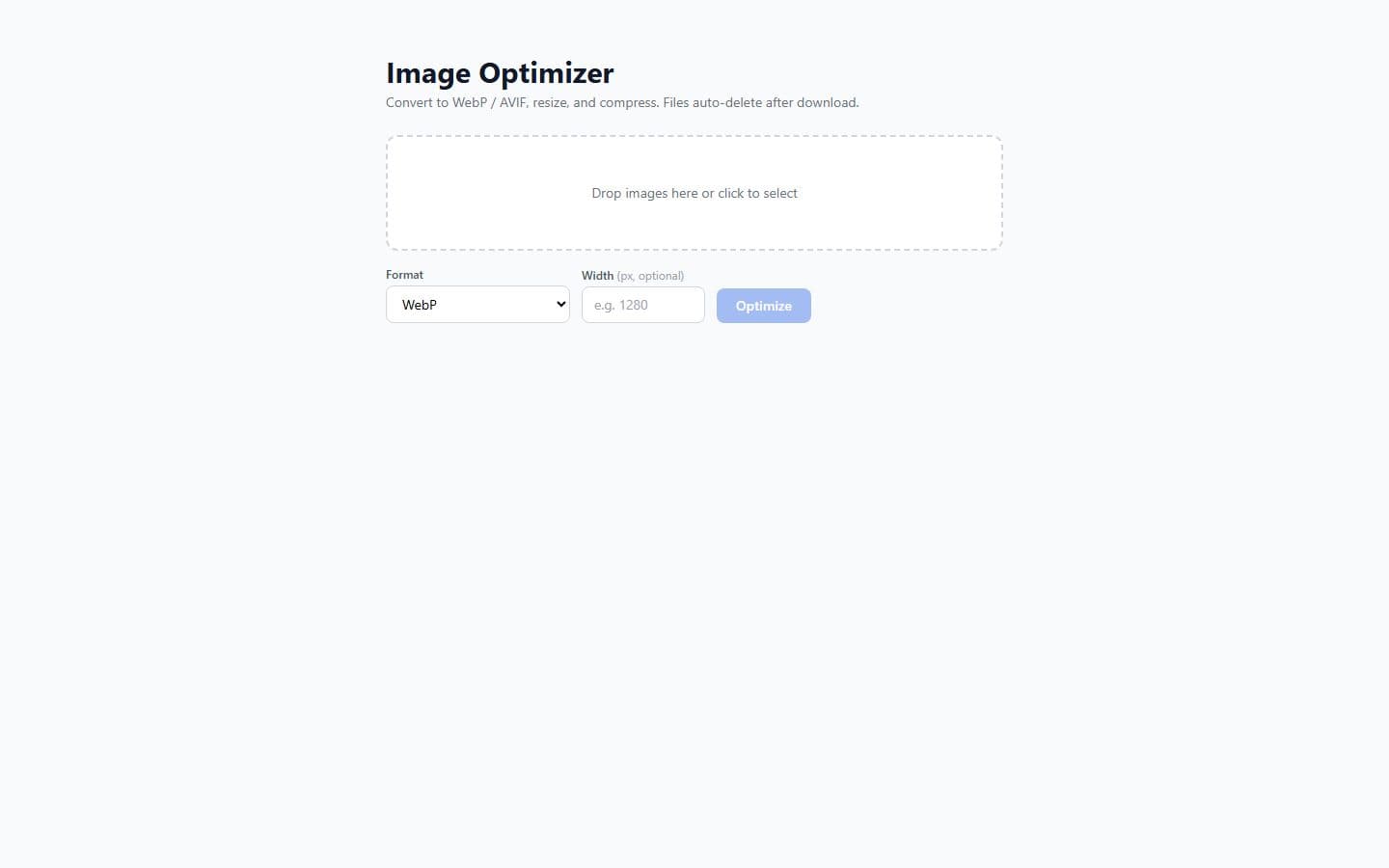 Image Optimizer Web